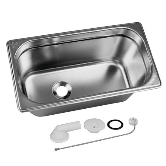 Stainless steel sink, rectangular - 325 x 176 x 155 mm