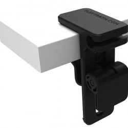 Flextrash tabletop waste bin holder, black, for tables between 0.5 and 4 cm thick
