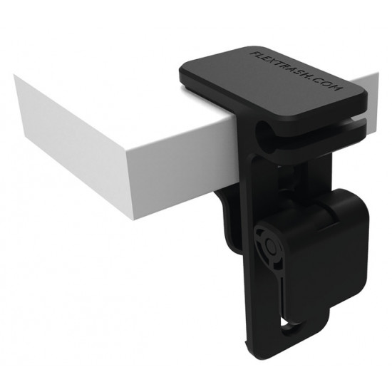Flextrash tabletop waste bin holder, black, for tables between 0.5 and 4 cm thick