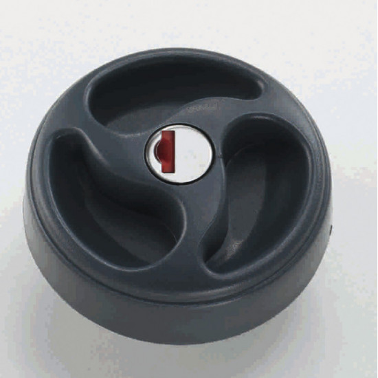 3-handle tank cap black without cylinder + key