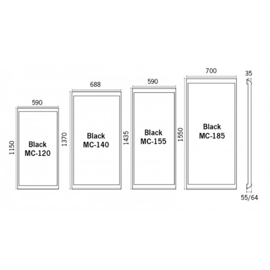 Solar complete sets Black MC-100 + Black MC-140 + Black MC-185