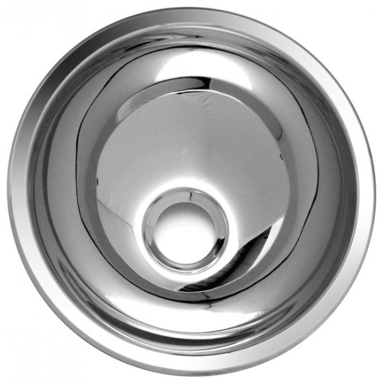 Washbasin, round, stainless steel 265