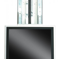 TV mount, extendable downwards, silver