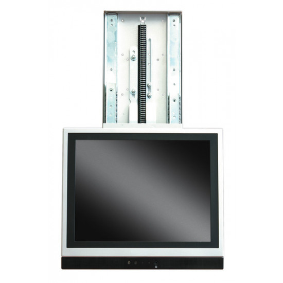 TV mount, extendable downwards, silver