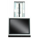 TV mount, extendable downwards, silver