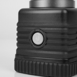 Battery-powered camping light with adjustable light temperature