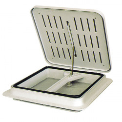 Crank-operated roof vent 40 x 40 cm with mosquito net