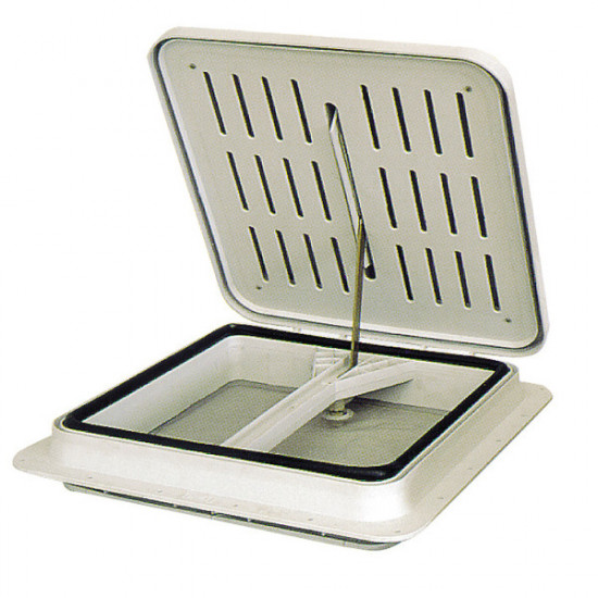 Crank-operated roof vent 40 x 40 cm with mosquito net