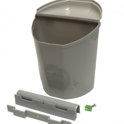 Waste bin with lid - 6 l - Grey