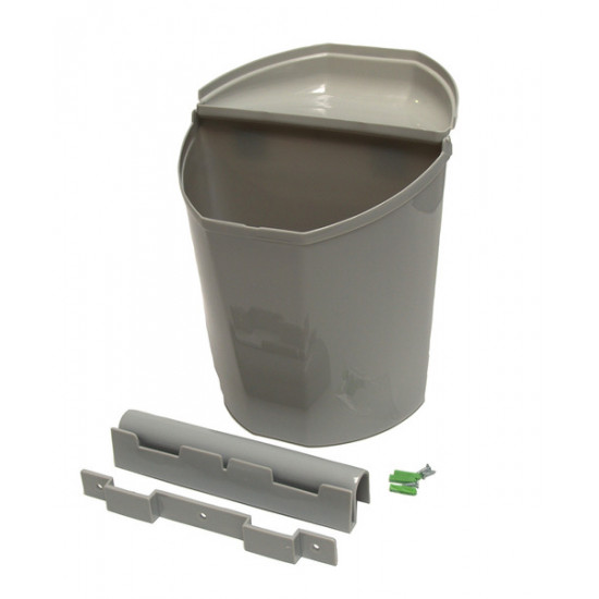 Waste bin with lid - 6 l - Grey