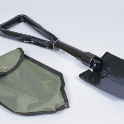 Folding shovel with saw