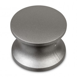 Replacement button for push lock - matte silver