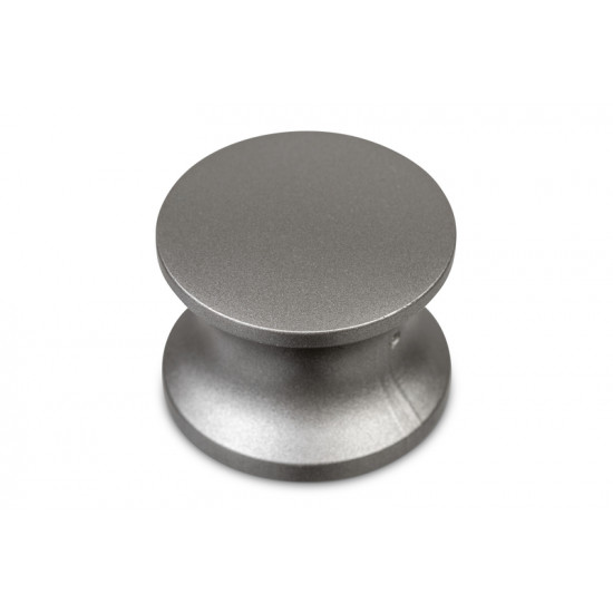 Replacement button for push lock - matte silver