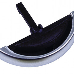 Silver/black furniture handle with counterpart