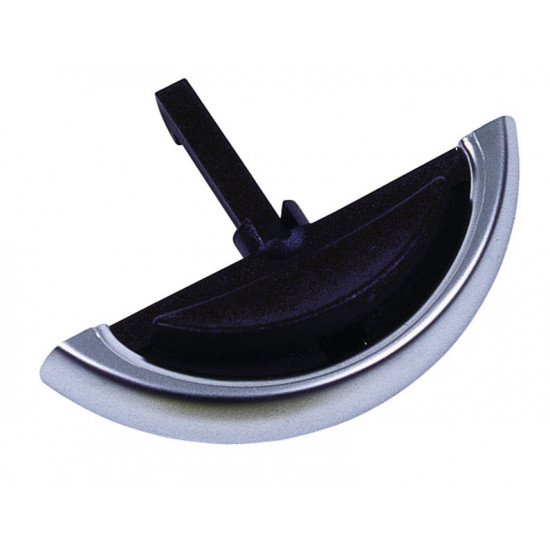 Silver/black furniture handle with counterpart