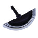 Silver/black furniture handle with counterpart