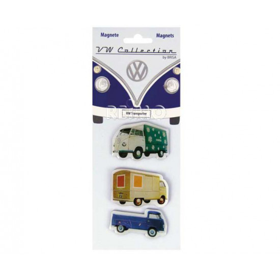 VW Collection T1 Bulli Bus Magnet 3-Piece Set - Commercial Vehicles