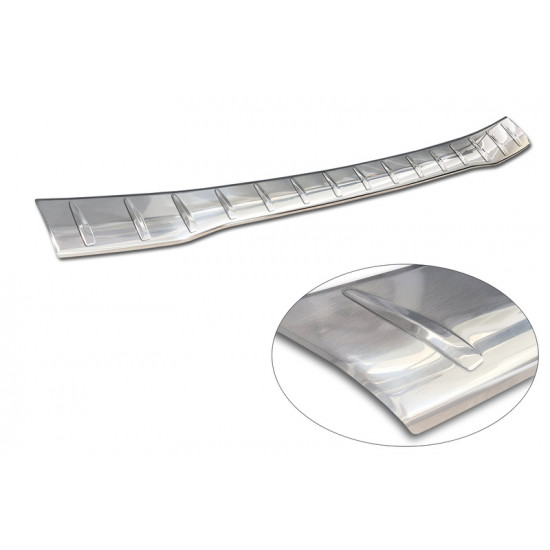 Stainless steel loading sill protector for Ford Tourneo/Transit Custom from 2023 onwards, silver