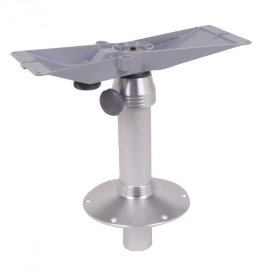 Aluminum table column with gas pressure damper
