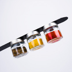 Gourmet magnetic jars BLACK & CLASSY - 125 ml