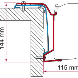 Fiamma Adapter F45 for Rapido Series 6 from 2024 onwards - 400 cm