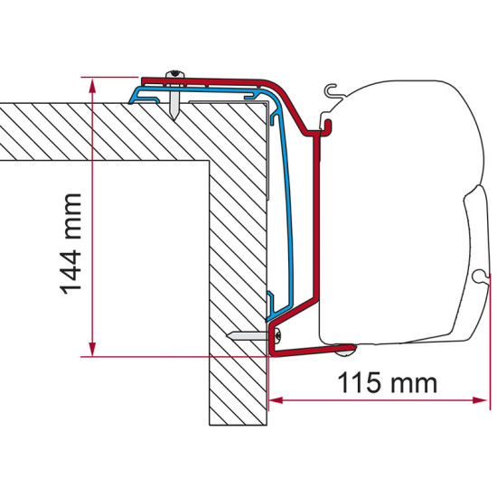 Fiamma Adapter F45 for Rapido Series 6 from 2024 onwards - 400 cm