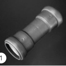 Coupling sleeve for 28 mm pipes