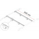 Crossbar Fixing-Bar Rail - Gray - 240 cm