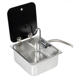 Sink with glass cover