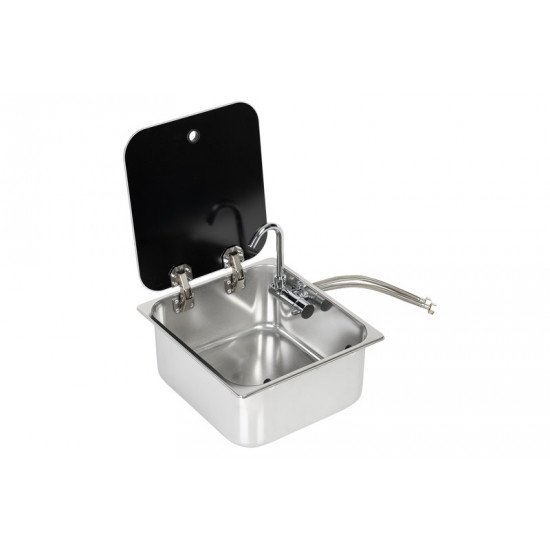 Sink with glass cover