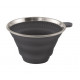 Silicone coffee filter holder, foldable, 15x13x3/8 cm, dark blue