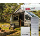 W 2900 x Abstract 2500m FIAMMA F80S roof awning, Housing color white, Fabric color royal grey