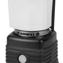 Battery-powered camping light with adjustable light temperature