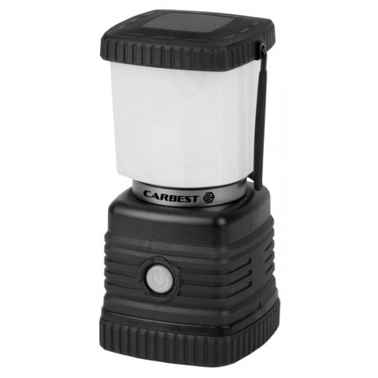 Battery-powered camping light with adjustable light temperature