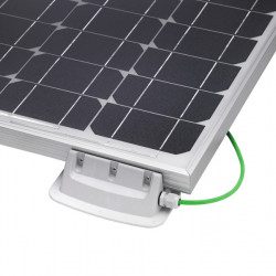 Solar mounting kit, 4-piece set with integrated roof feed-through, grey