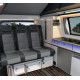 Standard fabric / upholstery fabric for Mercedes Vito - Tunja Black/Grey