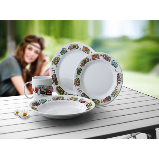 Melamine dinnerware set for 2 people - 8 pieces