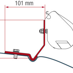 FIAMMA adapter for F35, VW Caddy Maxi, deep black
