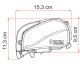 W 3400 x Abstract 2500mm FIAMMA F80S roof awning, Fabric color: Royal Grey, Housing: Polar White