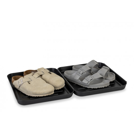 Shoe drip trays, set of 2 - Black