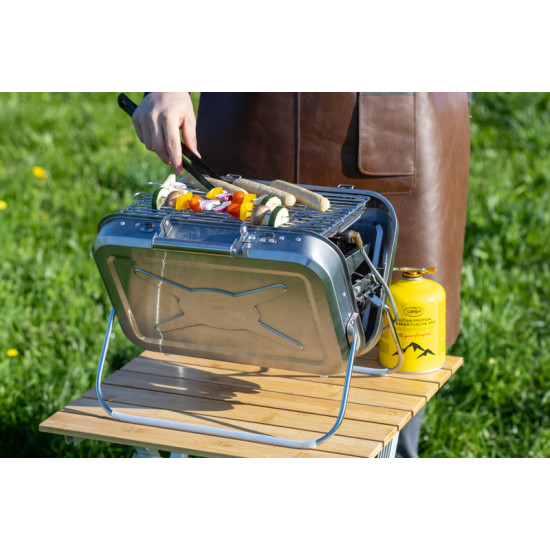 Stainless steel portable gas grill