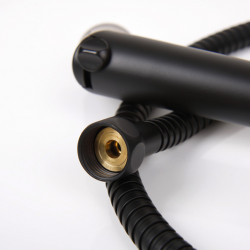 Shower set with shut-off valve - matte black