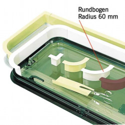 Window cover profile / window frame - 60° round arch