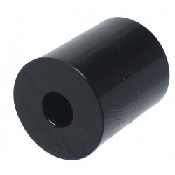 Round black PA spacer sleeve, 28mm high x 24mm wide, 8.4mm center hole