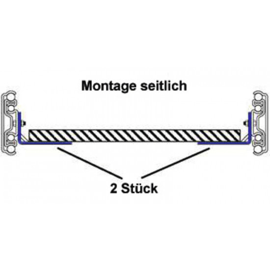 Mounting bracket for full extension slides - L-brackets - set of 2