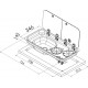 Cooker-sink combination – with 2-piece glass cover