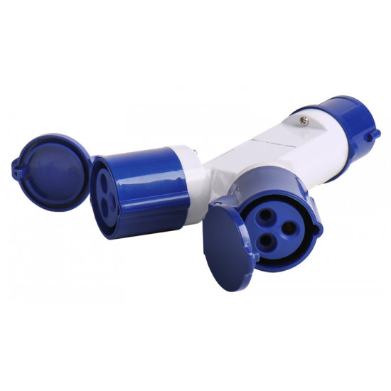 CEE plug / 2-way distributor