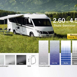 Thule Omnistor awning 5200, 260cm, Blue Sky, white housing, 200cm extension