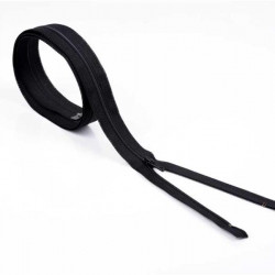Zipper 130cm, separable - detachable, black, plastic