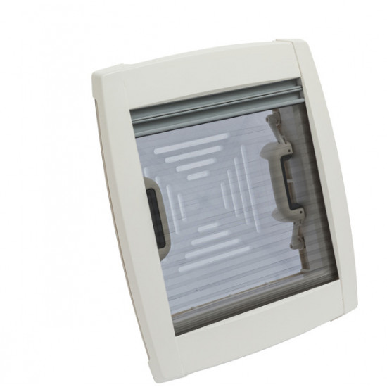 Roof hatch 400 x 400 mm - frosted glass - with roller blind and mosquito net